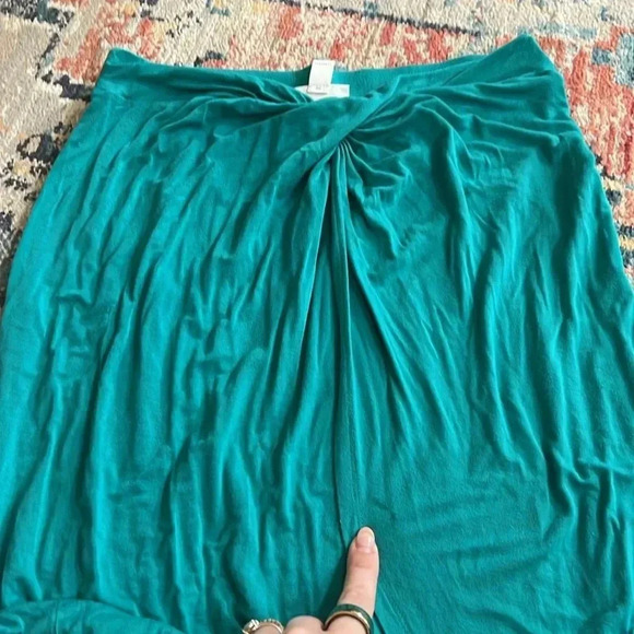 Bisou Bisou Women’s Teal Assymetric Maxi Skirt Medium - Picture 8 of 8